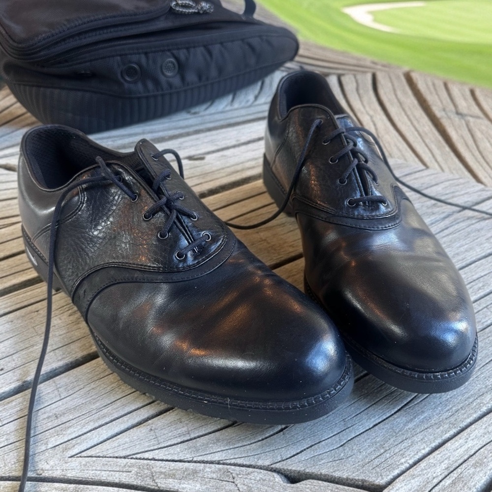 Golf shoes and shoe bag.